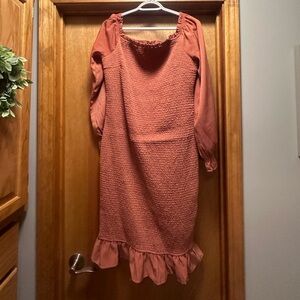 Baltic born smocked midi dress 1XL